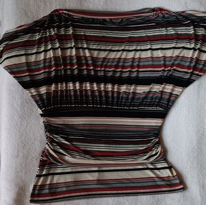 STRIPPED SHORT SLEEVE TOP XXL